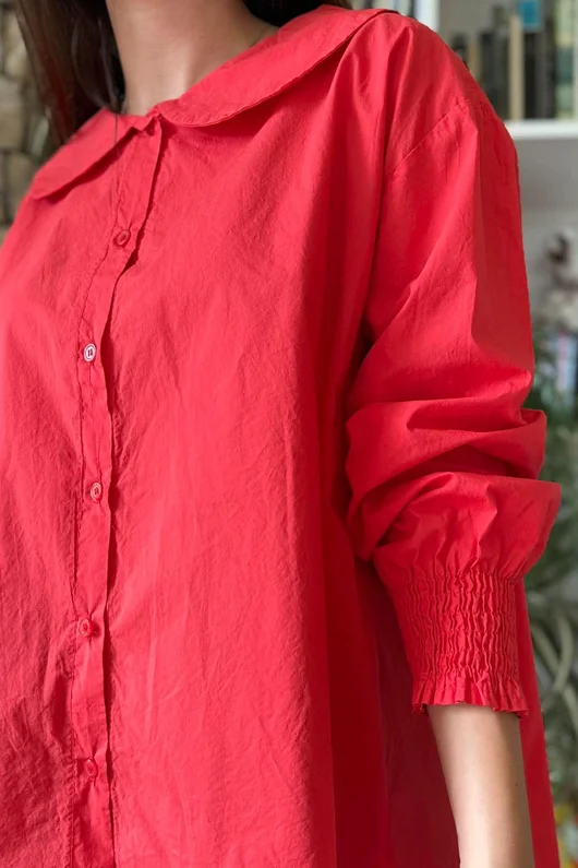 Paloma Tela Peter Pan Blouse Chilli